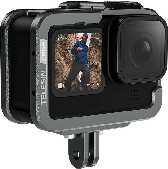 Kasë alumini Telesin GP-FMS-G11 për GoPro Hero 12/11/10/9, Gri