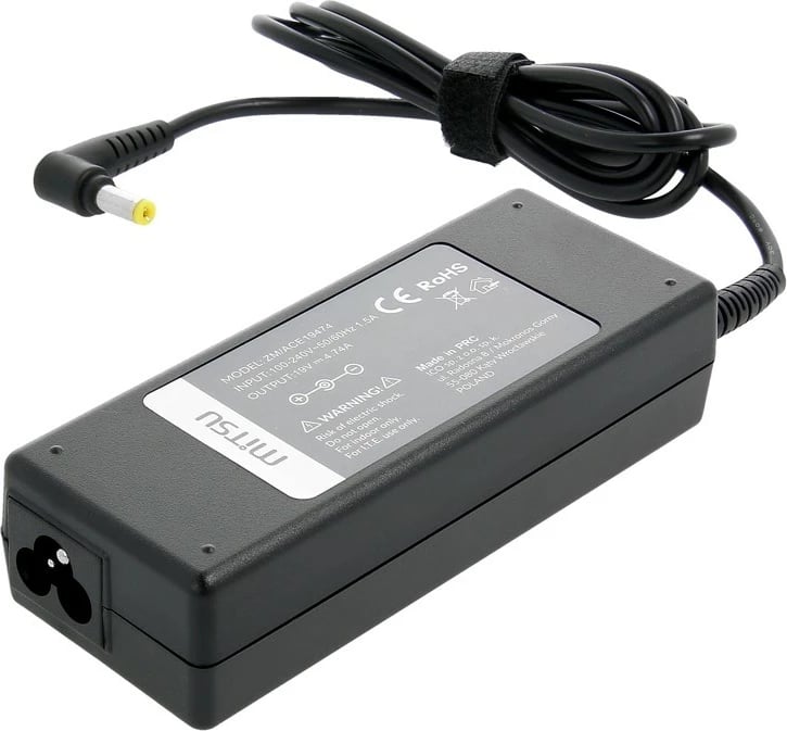 Karikues laptopi Mitsu ZM/ACE19474, 19V 4.74A, 90W, për Acer, i zi