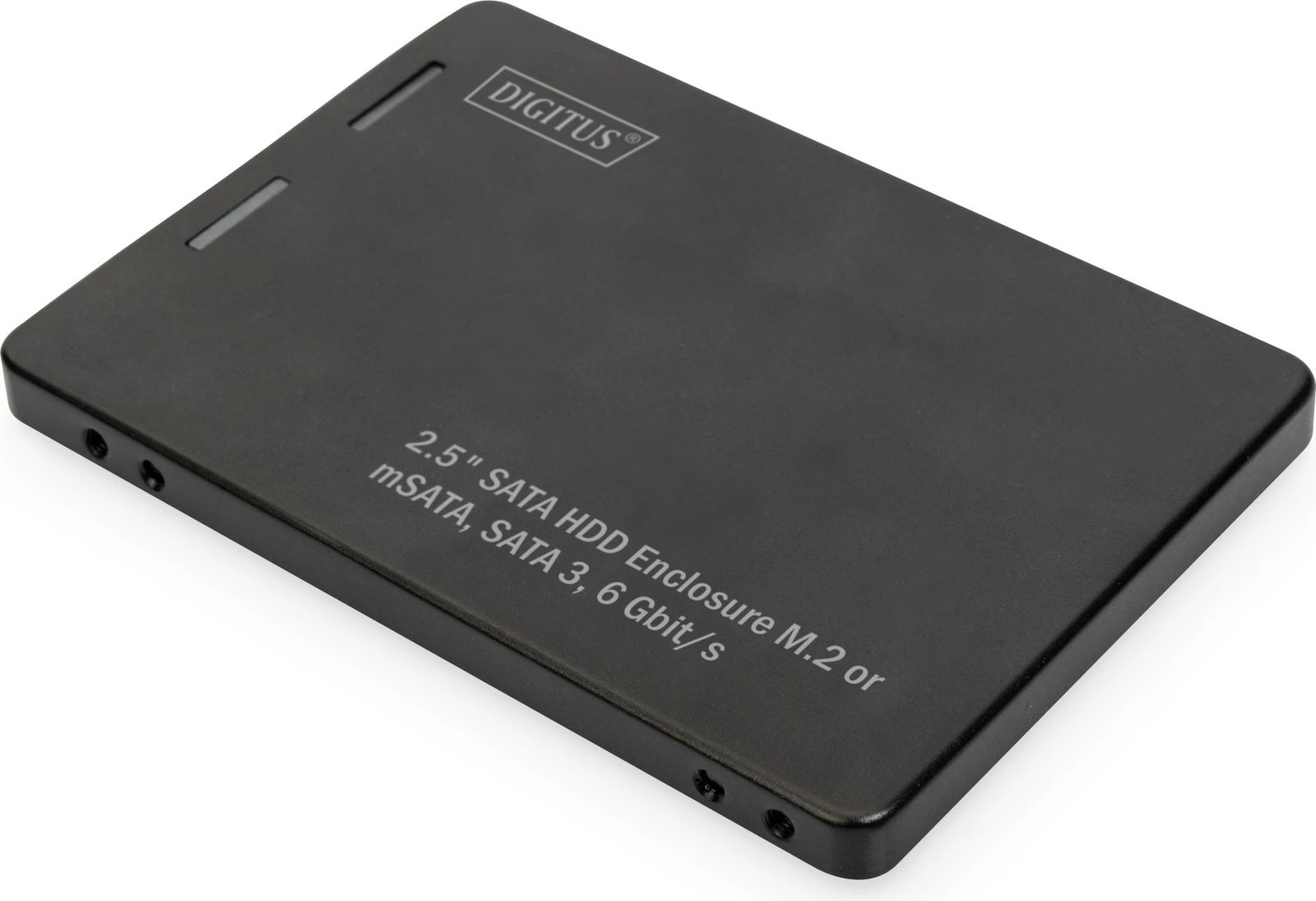 Kasë Digitus 2.5" SATA për SSD/HDD, mbështet M.2 ose mSATA, 6 Gbit/s, e zezë