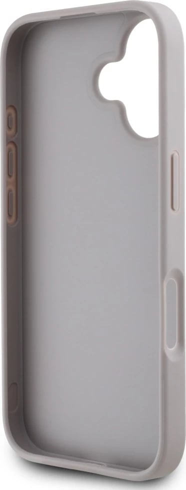 Mbështjellës Guess Grained Roses Big 4G Logo për iPhone 16, Vjollcë