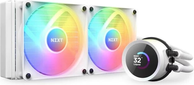 Kasë ftohje me ujë NZXT Kraken 240 RGB LCD, RL-KR240-W1, e bardhë