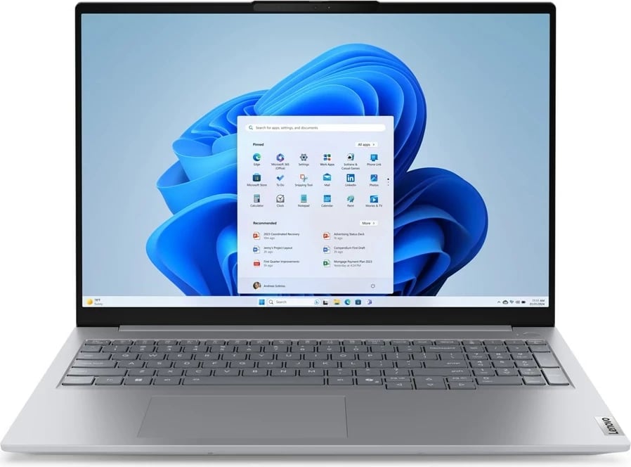 Laptop Lenovo ThinkBook 16 G8 IAL, Intel Core Ultra 7 255H, 16" WUXGA, 16 GB RAM, 512 GB SSD, Arctic Grey