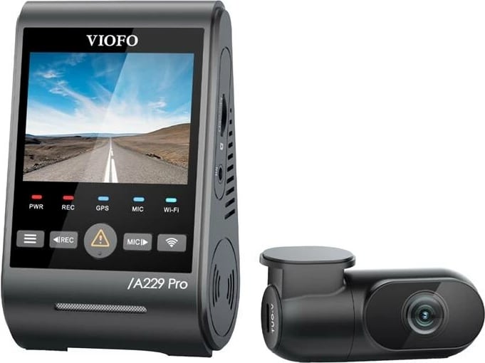 Video regjistrues për vetura Viofo A229 Pro 2CH, 4K + 2K, WiFi, GPS, i zi