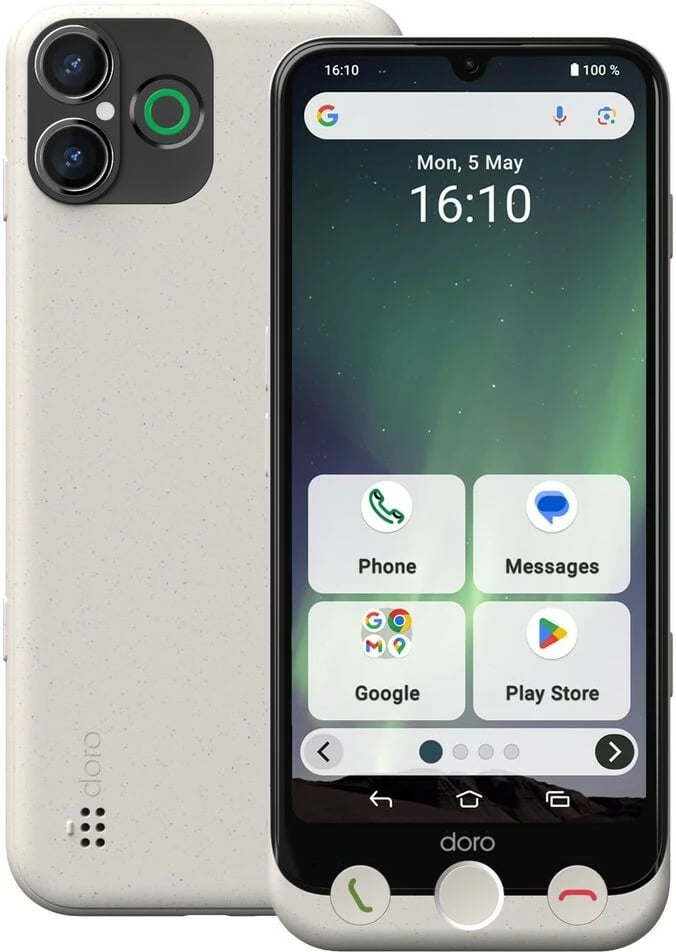 Celular Doro Aurora A30, 128GB, bone