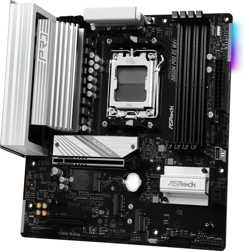 Pllakë amë ASRock B850M Pro RS WiFi, Socket AM5, DDR5, Wi-Fi 6E, PCIe 5.0