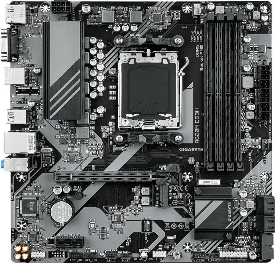 Pllakë amë Gigabyte A620M DS3H, Socket AM5, DDR5, micro ATX