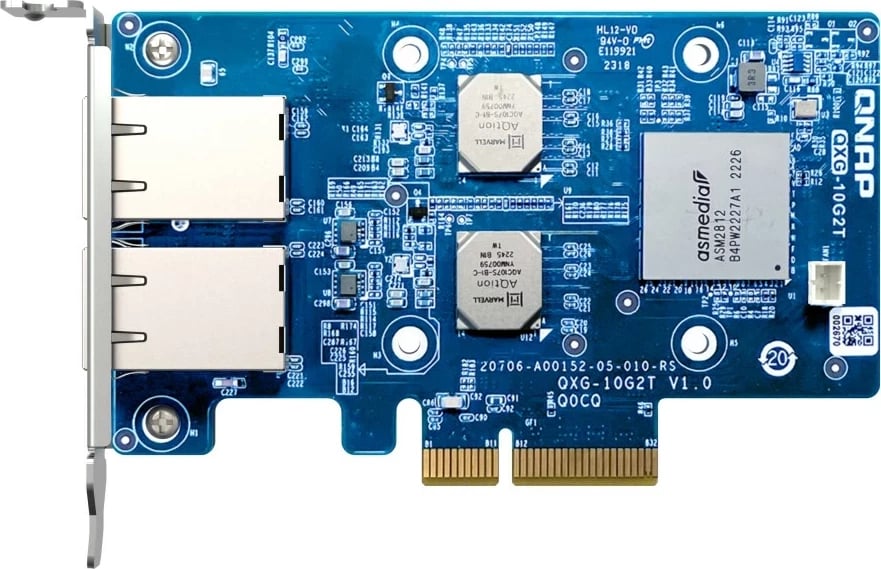 Kartë rrjeti QNAP QXG-10G2T, Ethernet 10 Gigabit, PCI Express, Gjelbër