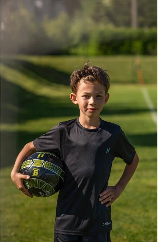 Top futbolli Huari, unisex, e zezë/jeshile