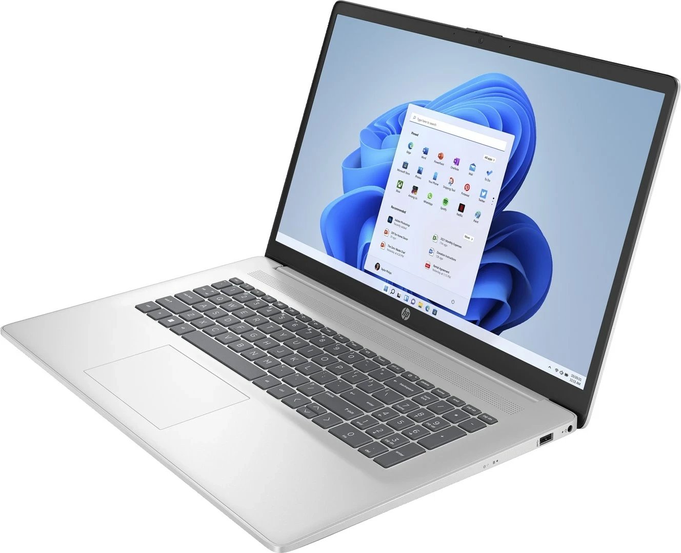 Laptop HP 17-cn3119nw, Intel Core i5-1334U, 17.3" FHD, 8GB RAM, 512GB SSD, Natural Silver