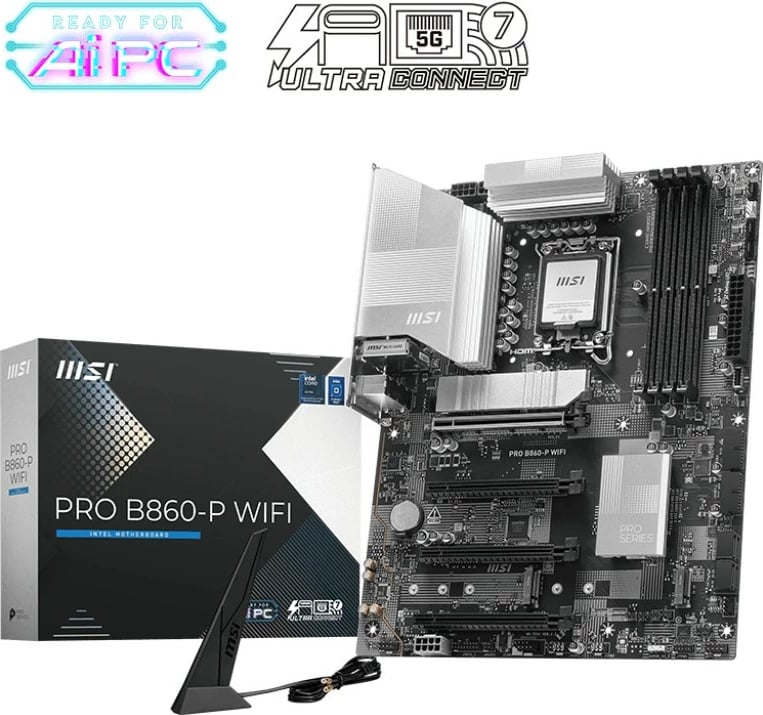 Pllakë amë MSI PRO B860-P WIFI, LGA1851, ATX