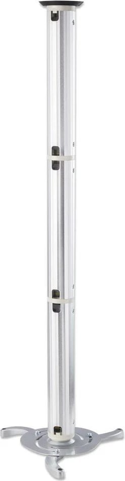 Mbajtës projektori MANHATTAN universal, tavan, rrotullim 360°, lartësi 13-106cm, 10kg, argjend
