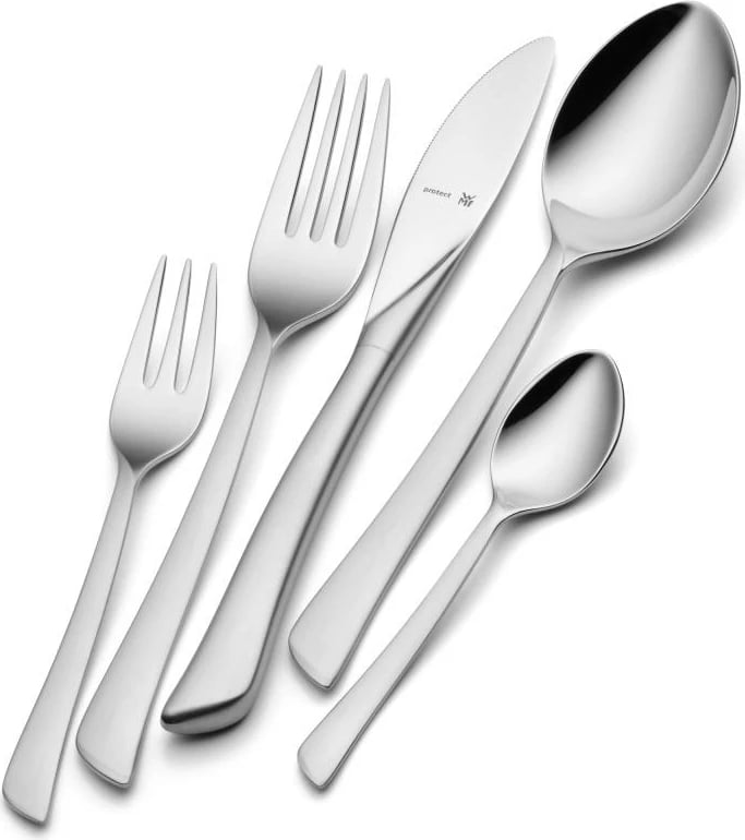 Set takëmesh, WMF, Virginia 4200 (11 4200 6391), 66 copë, për 12 persona, çelik inox Cromargan protect, argjendtë
