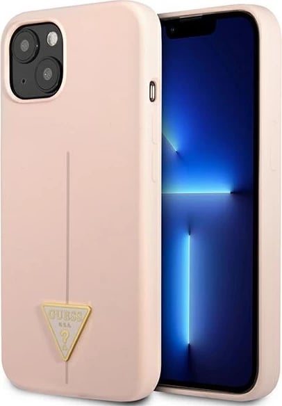 Mbështjellës Guess Silicone Triangle për iPhone 13 mini, Rozë