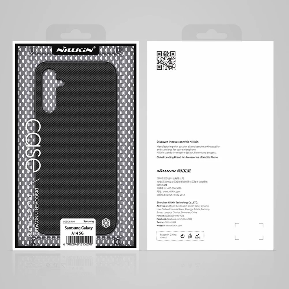 Mbështjellës Nillkin Textured Case për Samsung Galaxy A14 5G / Galaxy A14, Najlon, i zi