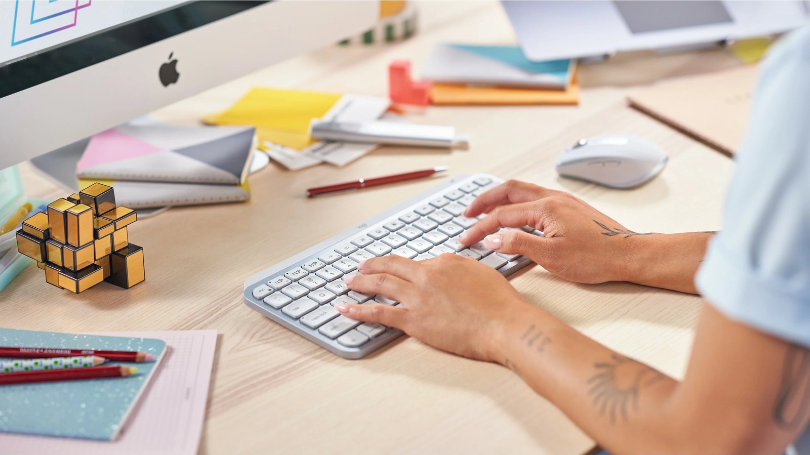 Tastierë Logitech MX Keys Mini wireless, e ndriçuar, silver