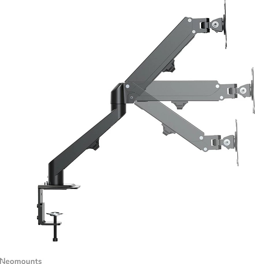 Krah monitori Neomounts DS70-700BL1, gas spring, 17-27 inç, clamp, i zi