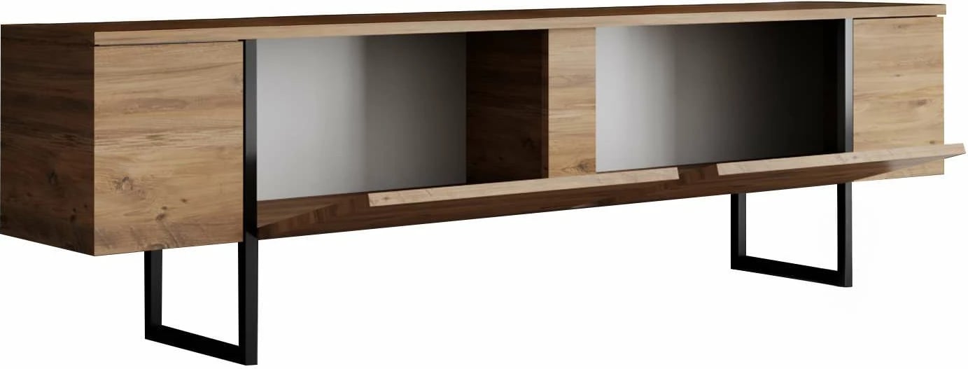 Komodë për TV Hanah Home, Luxe, ngjyrë Atlantic Pine, e zezë