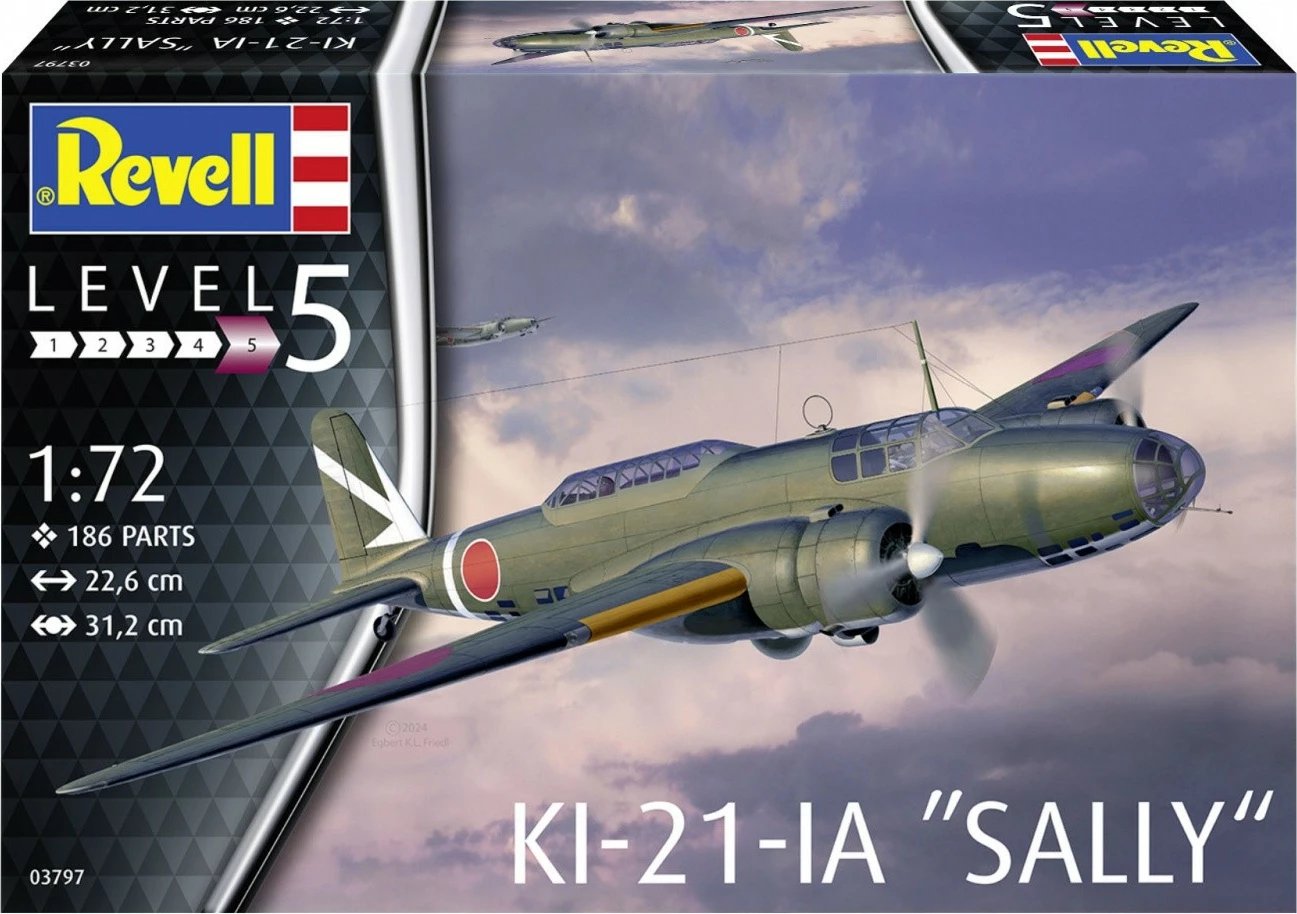 Model plastik avion Revell Ki-21-Ia "Sally", 1:72, 186 pjesë