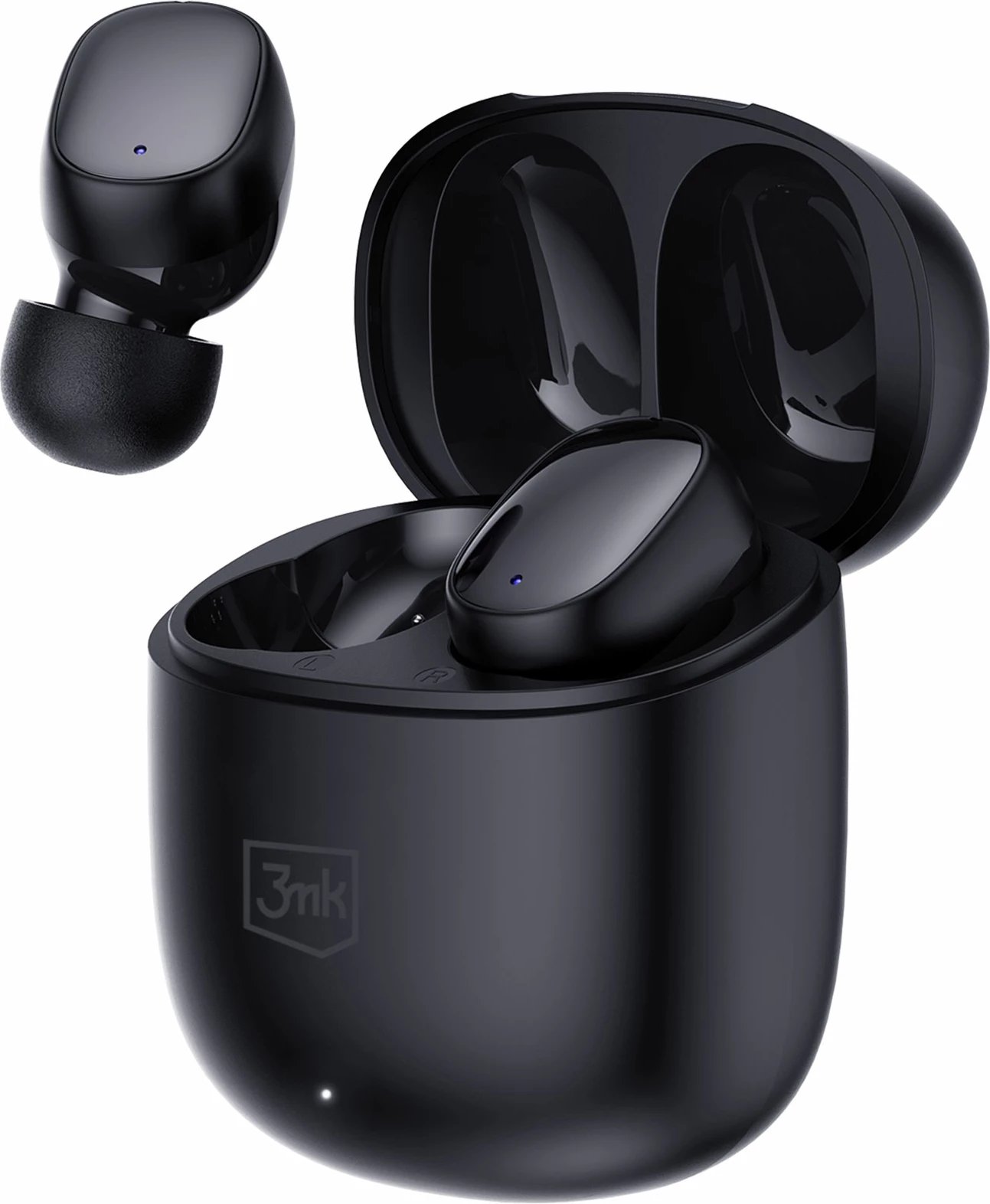 Kufje wireless 3mk FlowBuds, Bluetooth 5.3, të zeza