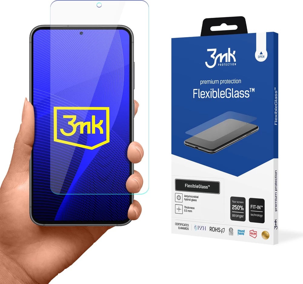 Mbrojtës ekrani FlexibleGlass 3mk për Samsung Galaxy S23+, transparent
