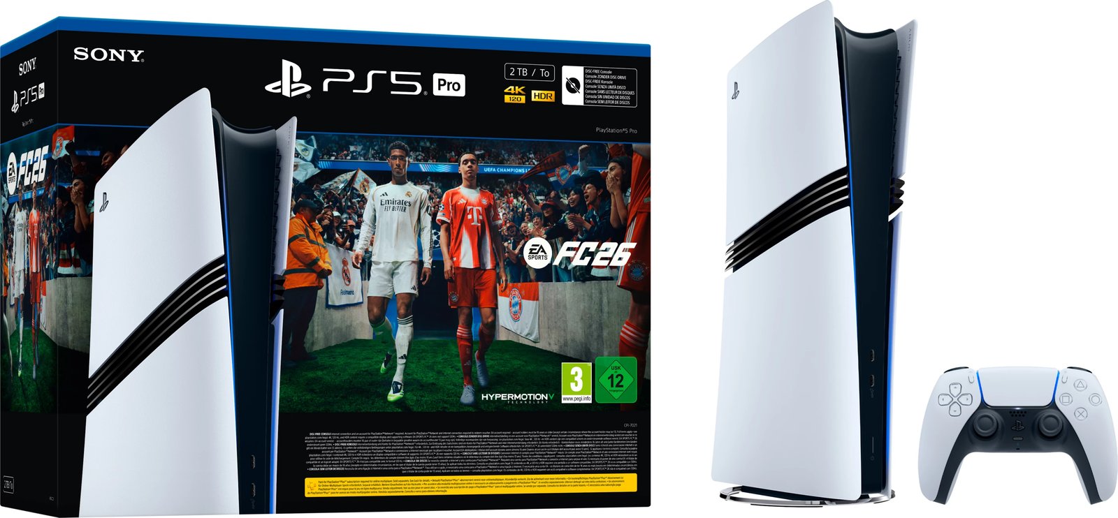 Konzolë Sony PS5 Pro Digital 2TB e bardhë + FC 26 EU