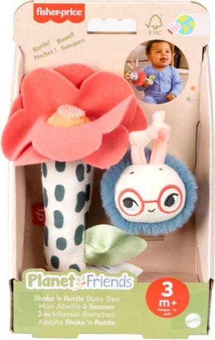 Set lodrash sensorike Fisher Price Planet Friends HYR56, multikolor, për foshnje