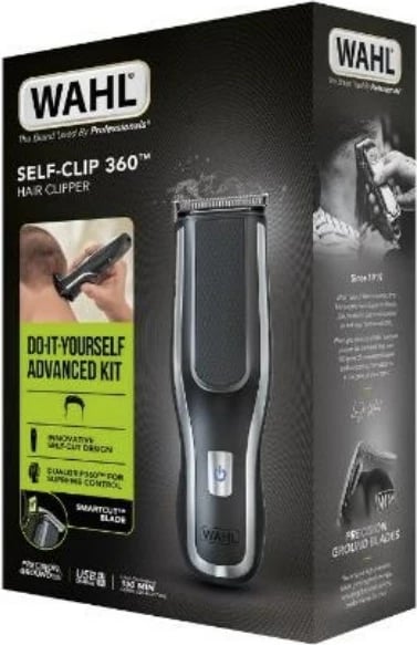 Makinë rroje flokësh Wahl Self-Clip 360, Lithium-Ion, e zezë/argjendtë, set aksesorësh