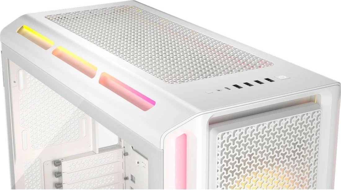 Kasë Corsair iCUE 5000T LX RGB, Midi Tower, e bardhë