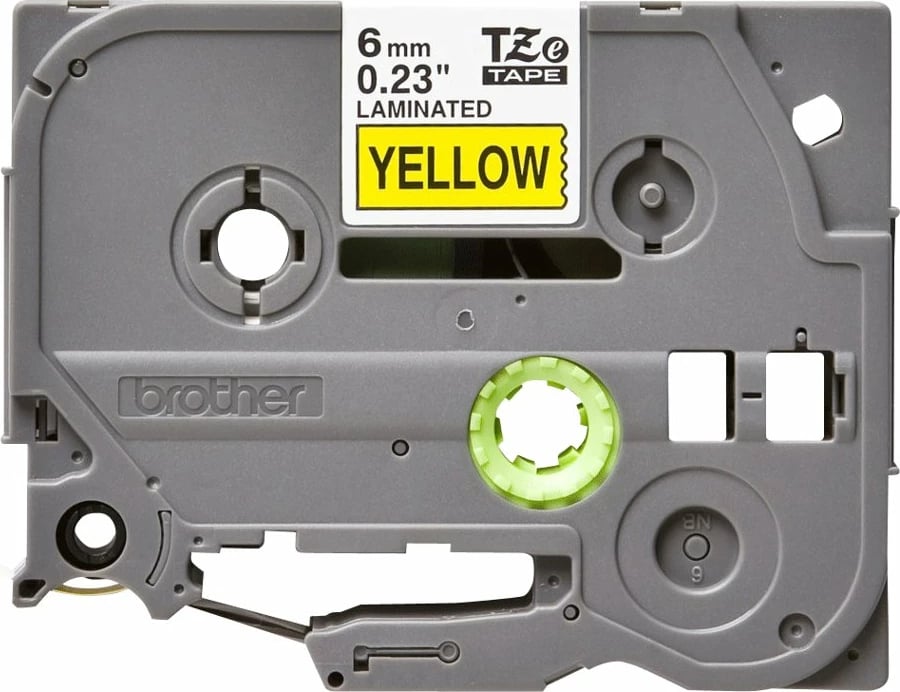 Kasetë etiketuese Brother TZe-611, 6mm, tekst i zi në të verdhë, 8m