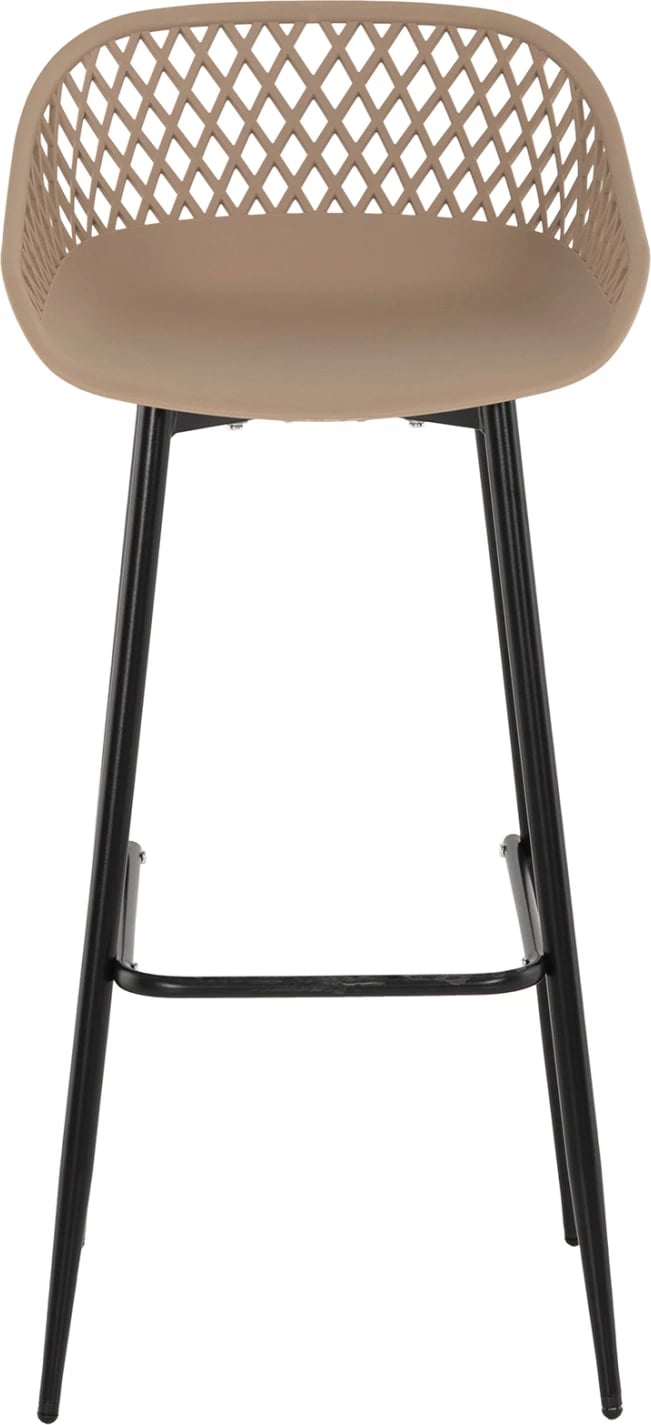 Karrige për bar AVAYA FH8686.13, polipropilenë ngjyrë kapuçino, këmbë metalike të zeza, 46x48x99H cm