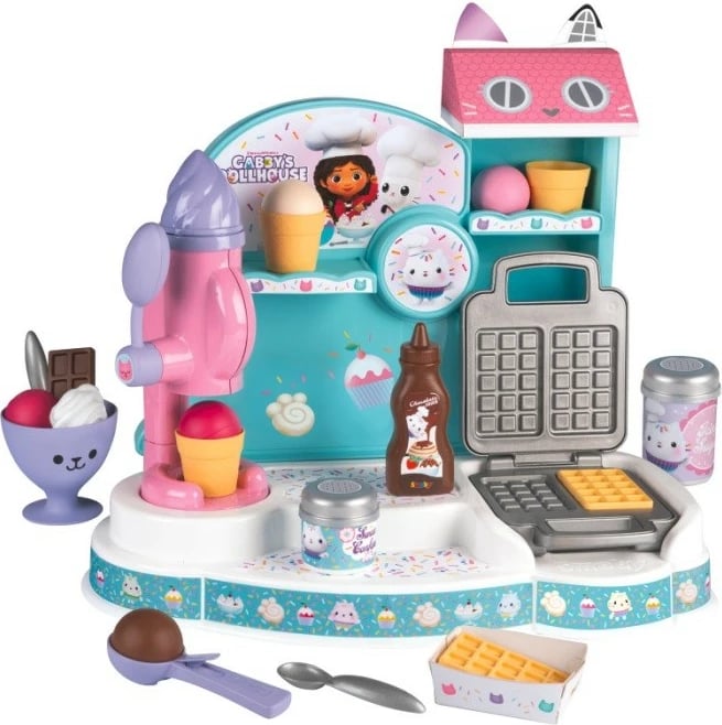Set kuzhine lodër Smoby Gabby's Dollhouse Koci Domek Gabi Ice Cream Parlor, shumëngjyrësh