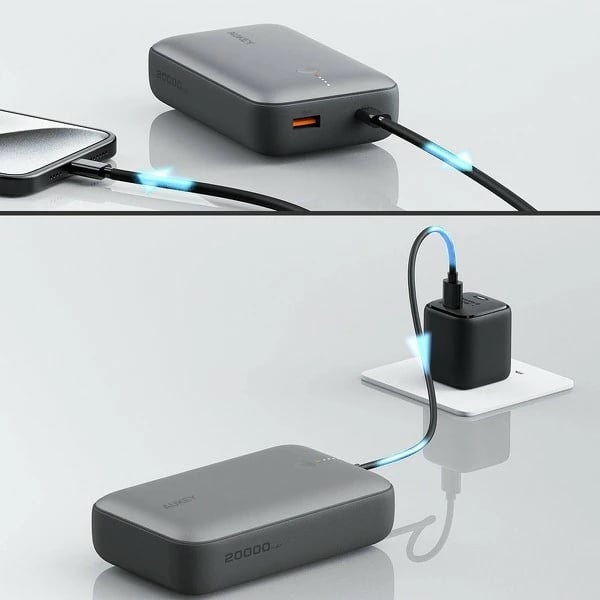 Power bank AUKEY PB-Y57 Spark Mini, 20000mAh, 22.5W, 2xUSB, Gri