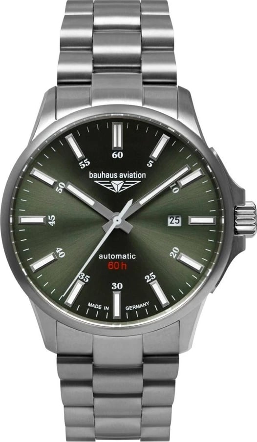 Orë Bauhaus Aviation 2864M-4, automatike, Jeshile