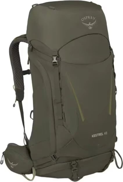 Çantë shpine për trekking Osprey Kestrel 48 khaki S/M