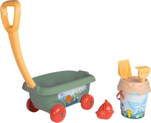Set lodrash rëre Smoby Life me karrocë dhe aksesorë, Multikolor