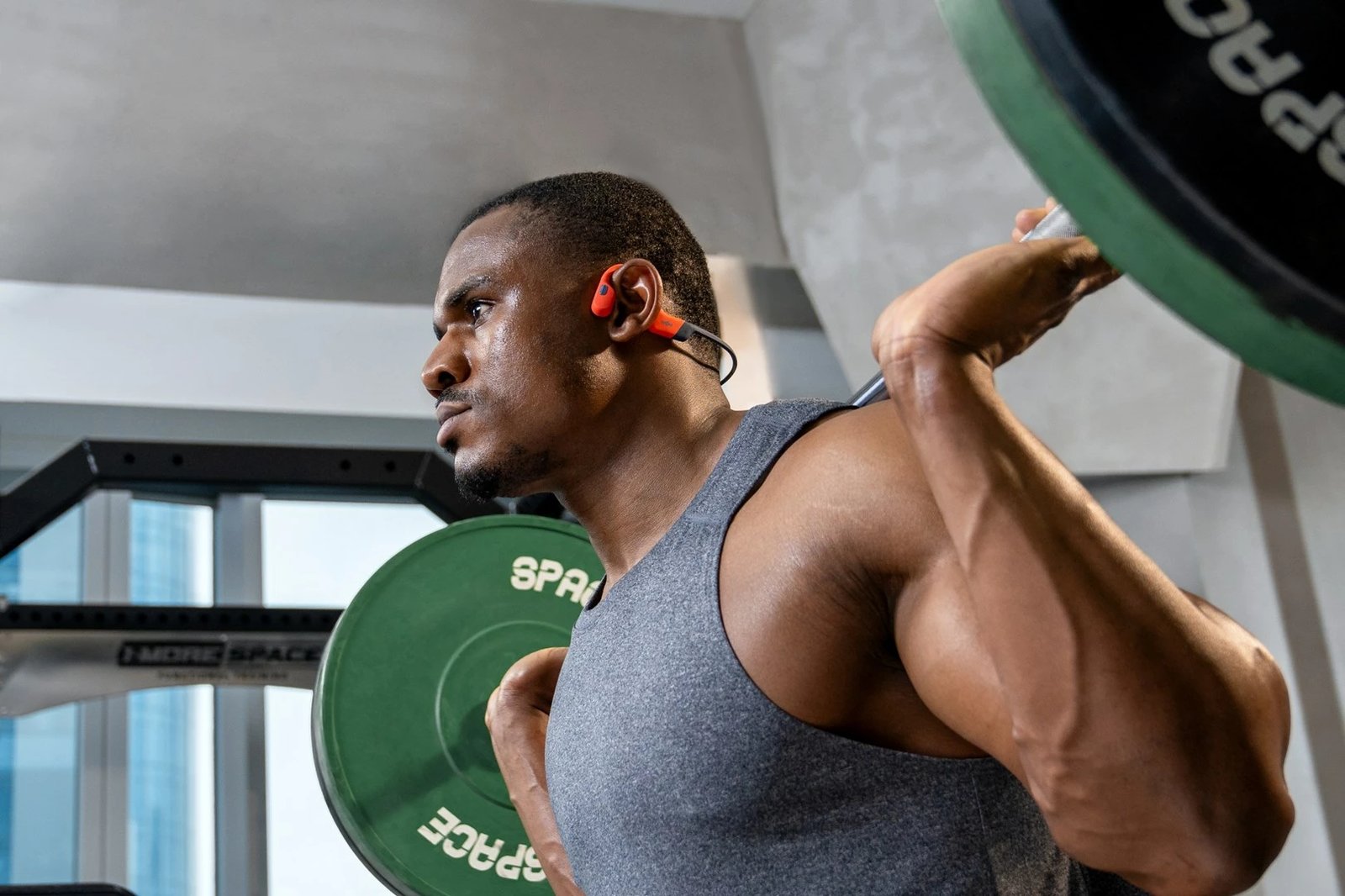 Kufje sportive pa tela SHOKZ OpenSwim Pro, 32 GB, Bluetooth, Gri