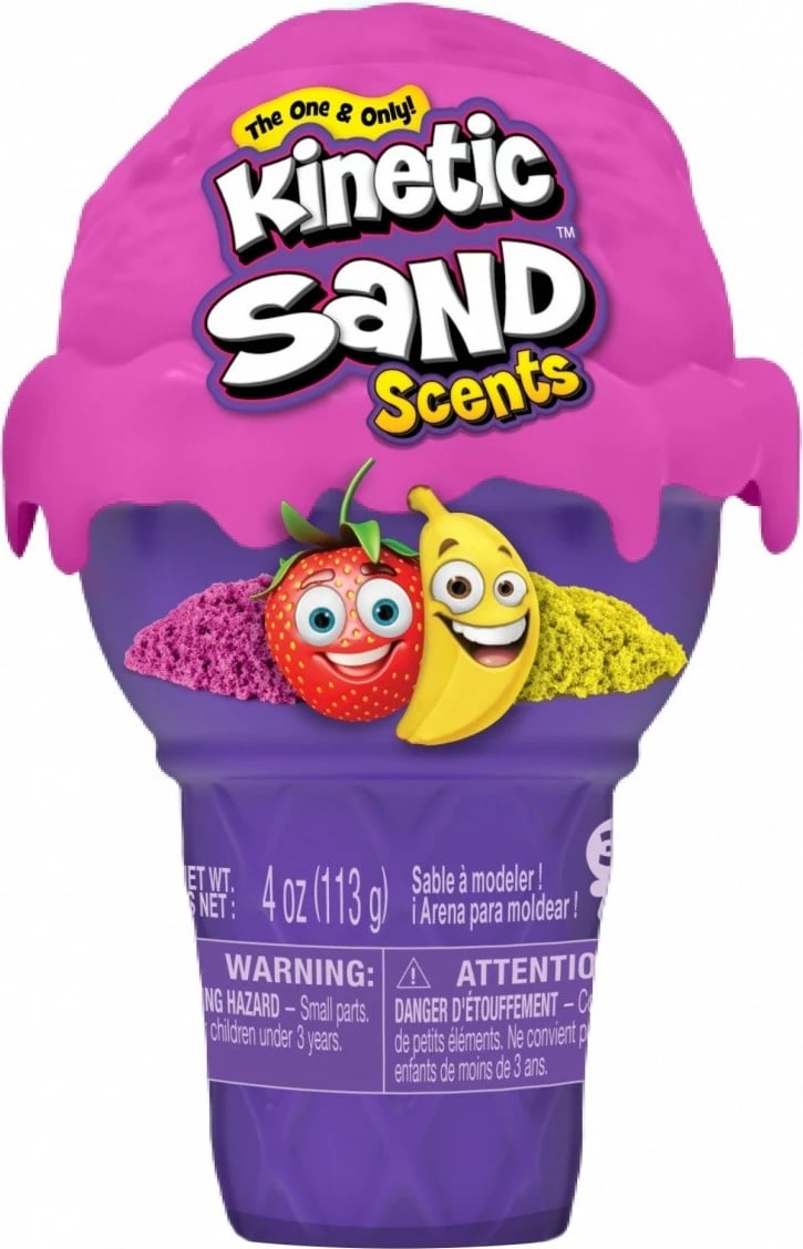 Rërë kinetike Spin Master Kinetic Sand Ice Cream Container, 113g, shumëngjyrëshe
