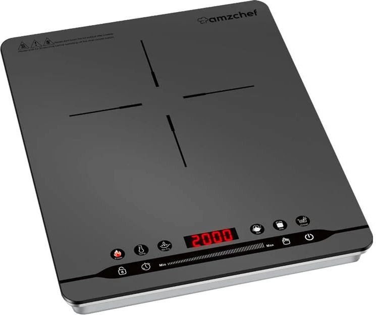 Sobë induksioni AMZCHEF SK-20CB14T-GA, 2000 W, e zezë