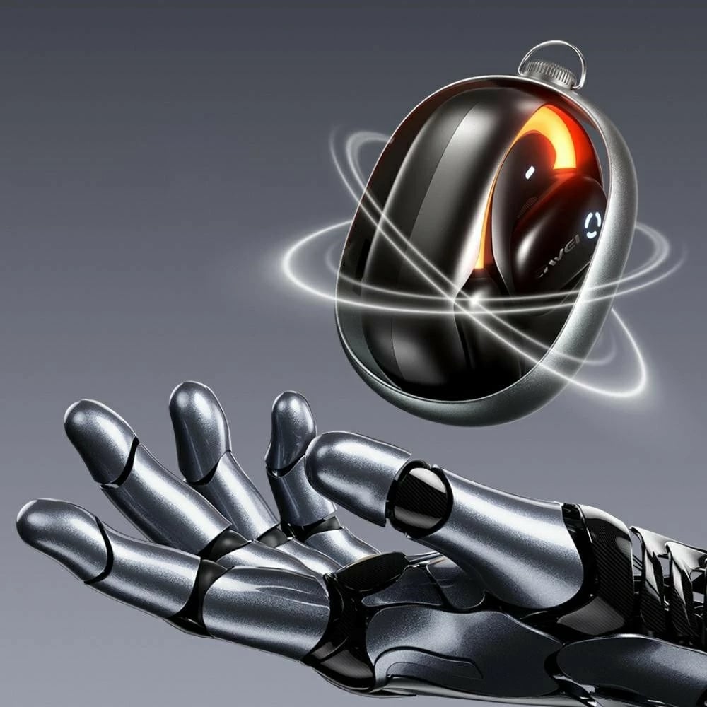 Kufje Bluetooth AWEI TZ13 ANC, BT 5.4, anulim aktiv i zhurmës, grepë veshi, kasë spinner me USB-C, e zezë