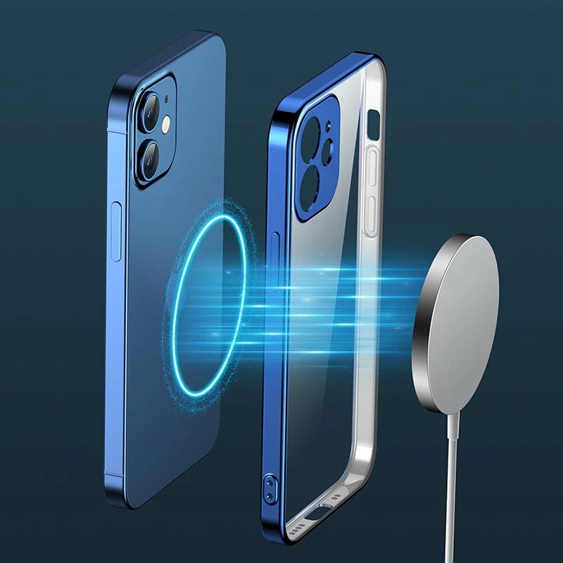 Mbështjellës Joyroom New Beauty Series JR-BP744 për iPhone 12 Pro Max, ultra i hollë, kornizë elektroplatuar, kaltër e errët