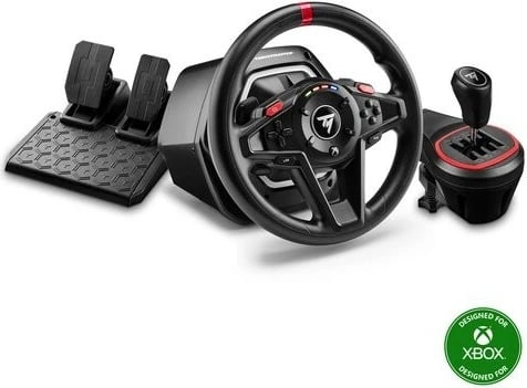Set timon lojërash, Thrustmaster T128 Shifter Pack 4460267, 900° Force Feedback, me pedale dhe shifter, PC/Xbox, me kabllo, e zezë