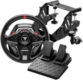 Set timon gaming Thrustmaster T128 SimTask Pack me pedale dhe montim, për PC/Xbox, i zi