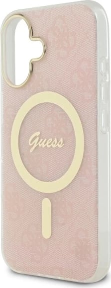 Mbështjellës Guess IML 4G MagSafe për iPhone 16, Rozë