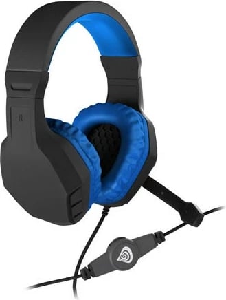 Kufje gaming Genesis Argon 200, me mikrofon, 2x3.5mm, 2m kabllo, zi/blu