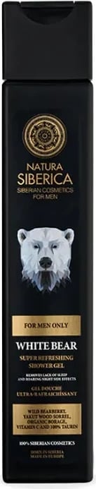 Xhel dushi për meshkuj Natura Siberica White Bear 250ml