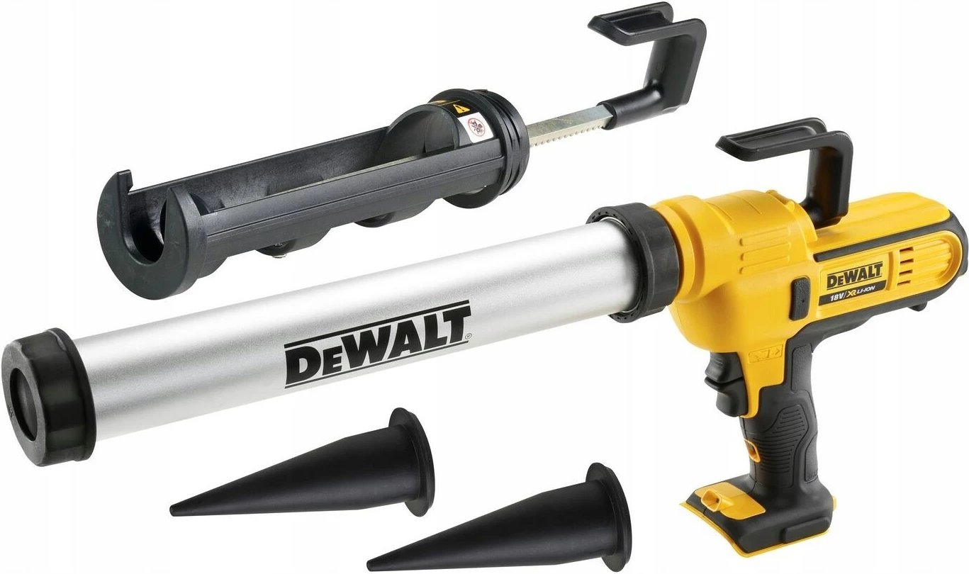 Pistoletë elektrike për silikon DeWALT DCE581N-XJ, 305 mm, Verdhë