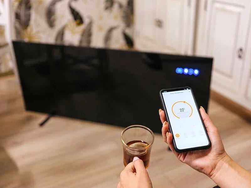 Ngrohës konvektor Lafe IR ThermoSmart 700W, smart, i zi