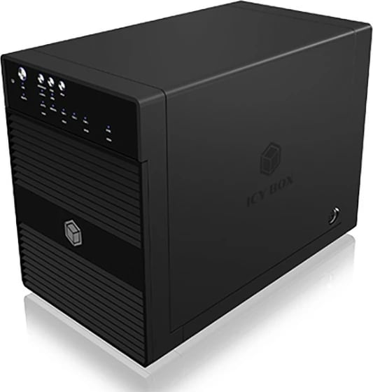 Kuti e jashtme HDD ICY BOX IB-3640SU3, 4x 3.5", USB 3.2 Gen 1, eSATA, e zezë