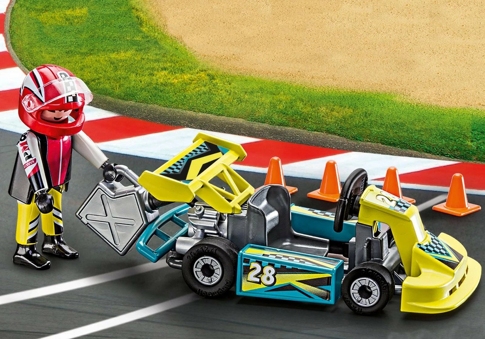 Set figurash aksioni Playmobil 9322 Go-Kart, 29 pjesë