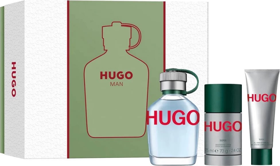 Set Eau de Toilette, deodorant stick, shower gel për meshkuj Hugo Boss Hugo Man 125ml+75ml+50ml